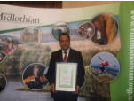 Mohammed pictured last year with Midlothian Food and Drink Runner up Award