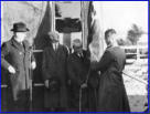 Provost J Dick and James Ketchen raise the flag at the opening of Eastfield Park Sept 1979