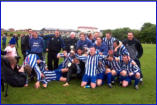 The team celebrate winning the Supplementary Cup after beating Whitburn Juniors Season 2003-2004