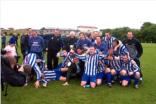 The team celebrate winning the Supplementary Cup after beating Whitburn Juniors Season 2003-2004